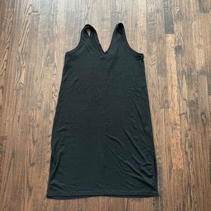 GAP Black V-Neck Dress Hem Slits XL